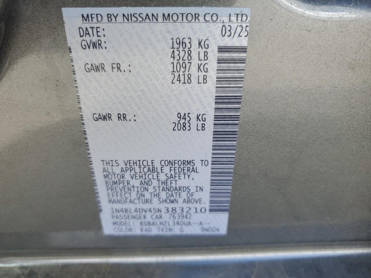 2025 NISSAN ALTIMA