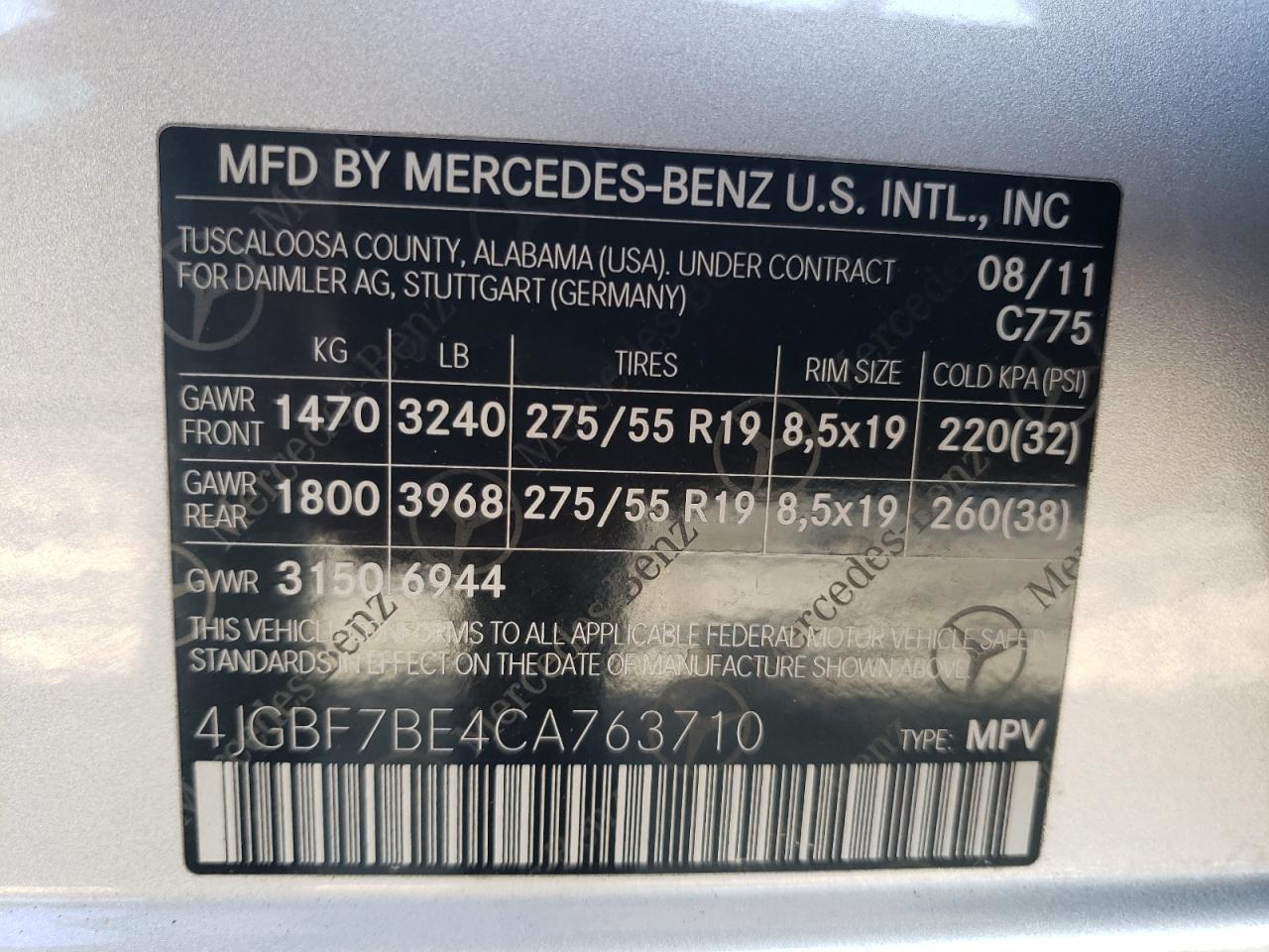 2012 MERCEDES-BENZ GL-Class