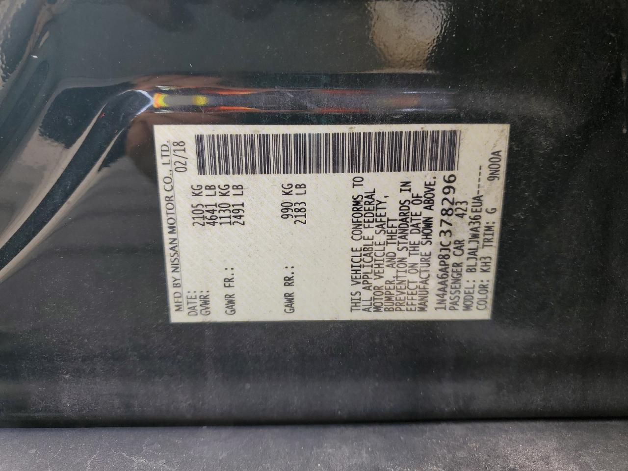 2018 NISSAN Maxima
