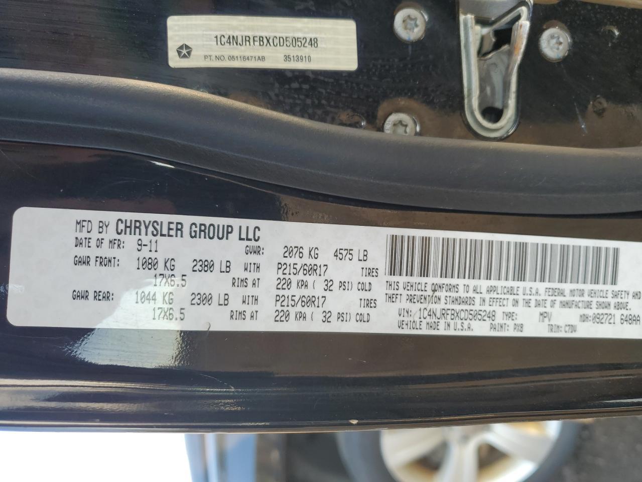 2012 JEEP PATRIOT