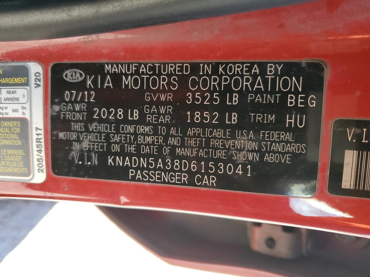 2013 KIA RIO