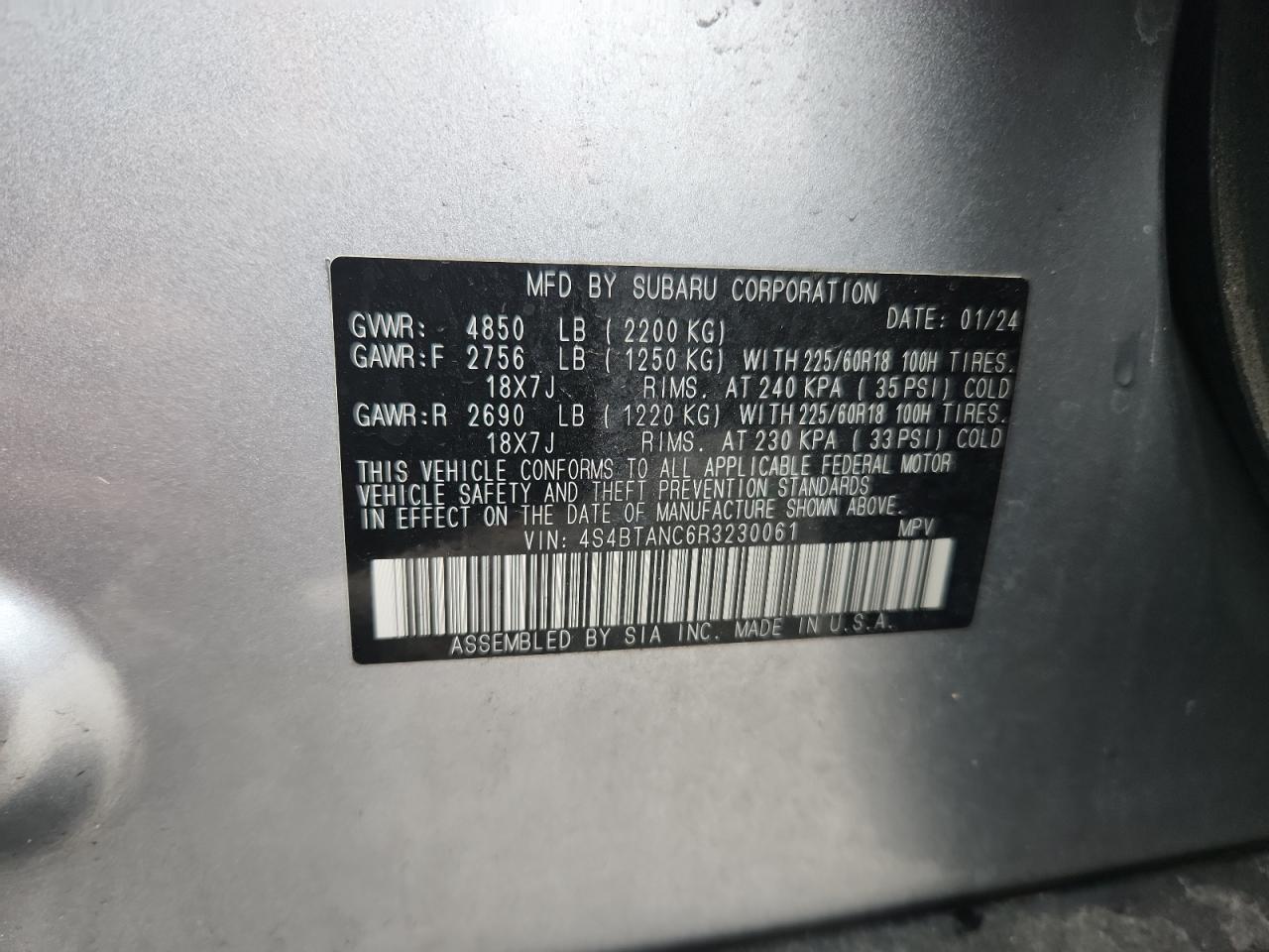 2024 SUBARU Outback