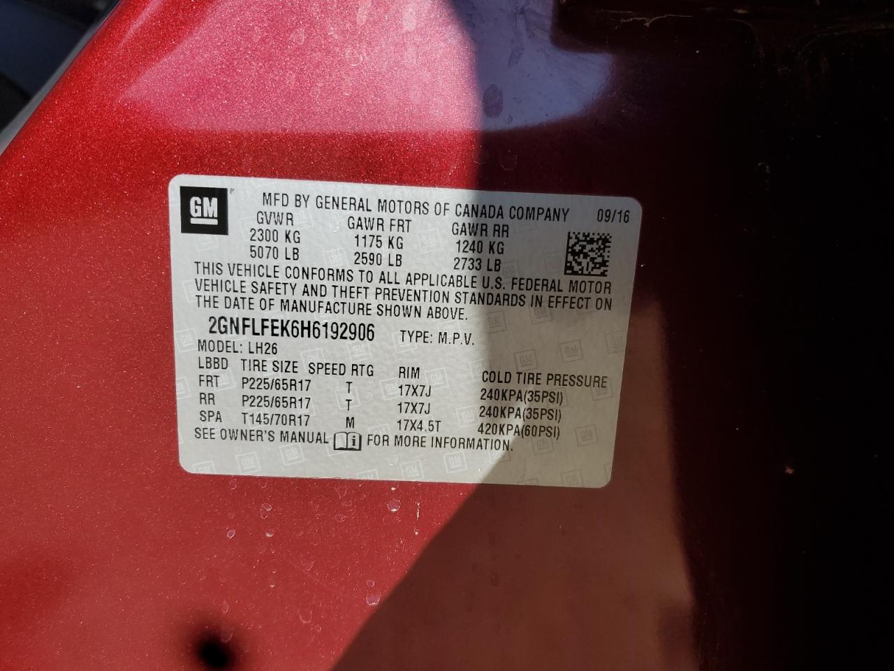 2017 CHEVROLET EQUINOX