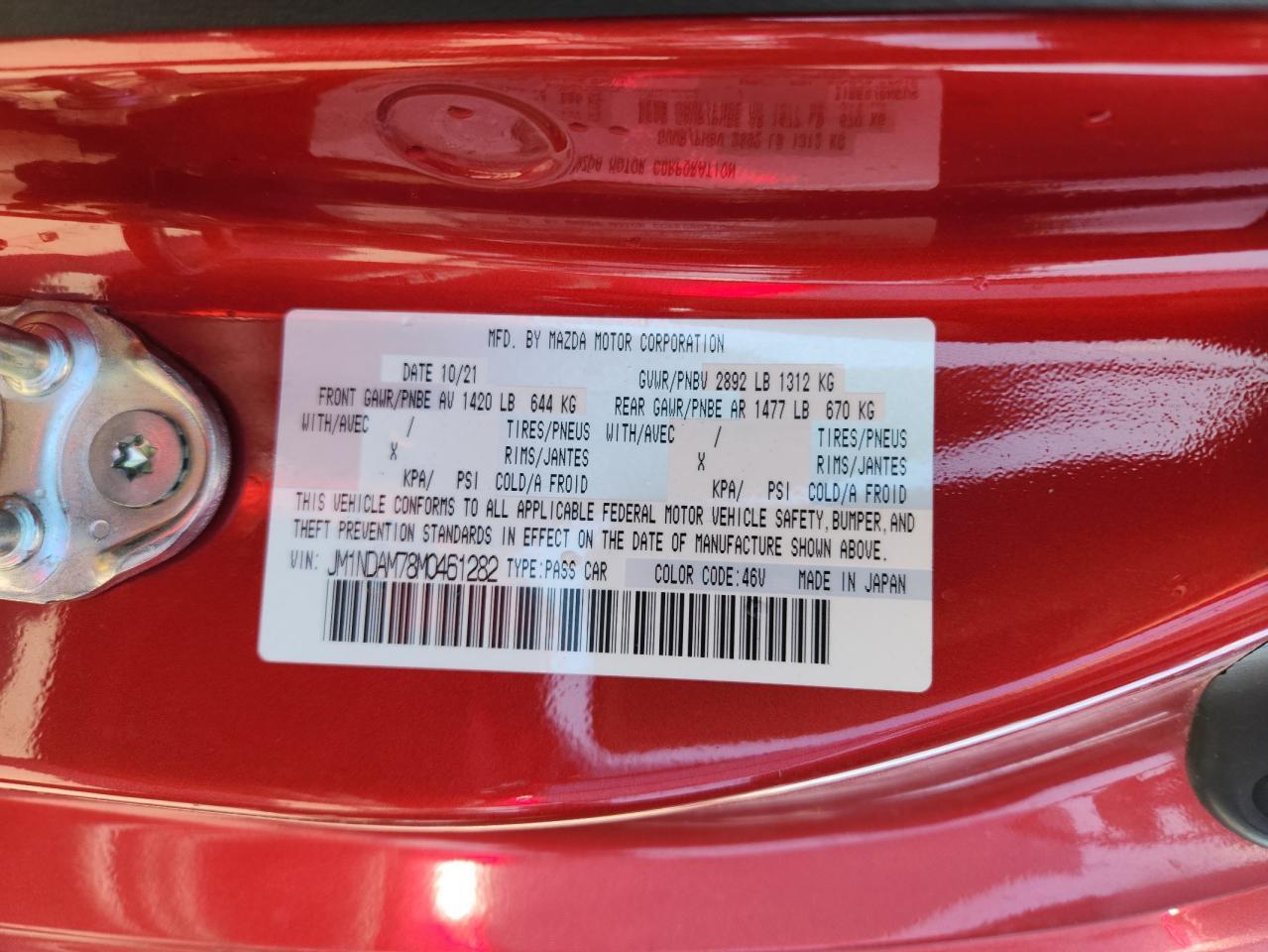 2021 MAZDA MX-5 Miata