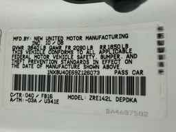 2009 TOYOTA COROLLA