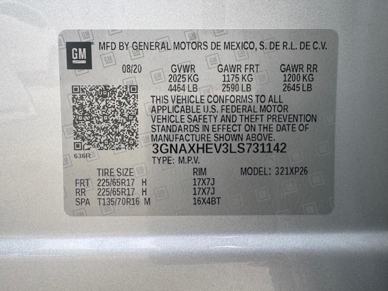 2020 CHEVROLET EQUINOX