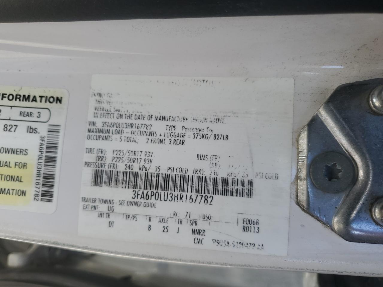 2017 FORD FUSION