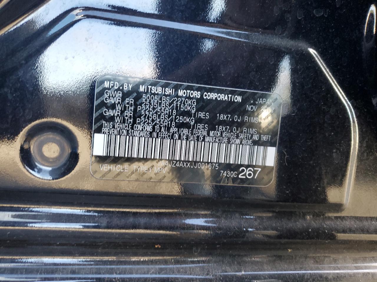 2018 MITSUBISHI outlander