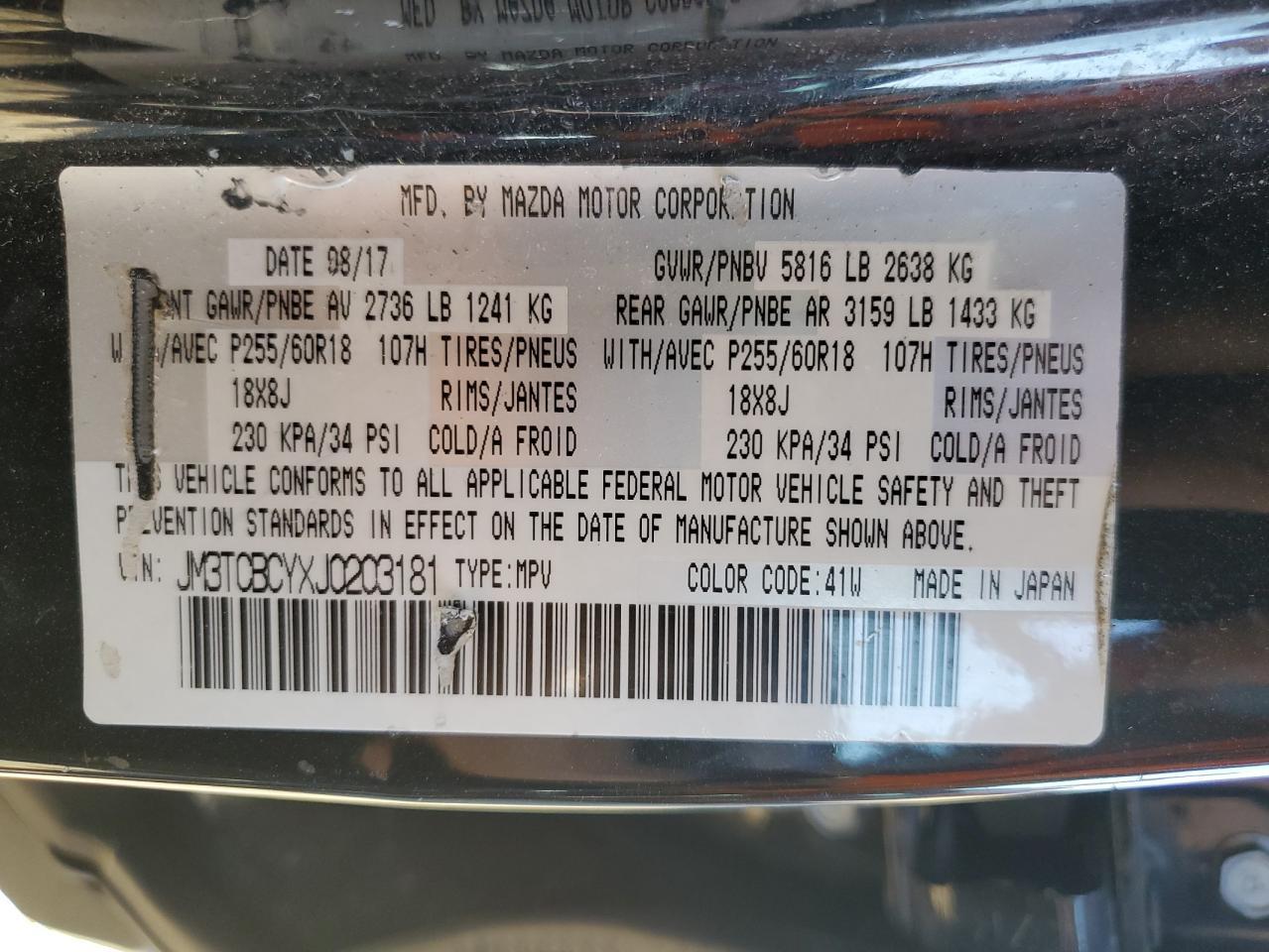 2018 MAZDA CX-9
