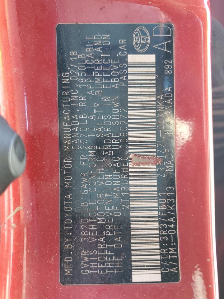 2018 TOYOTA COROLLA