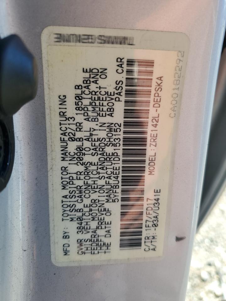 2013 TOYOTA COROLLA