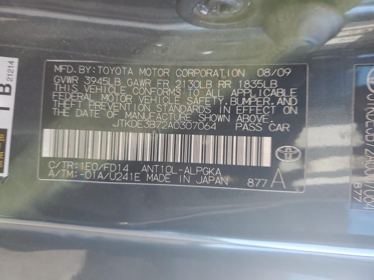 2010 TOYOTA SCION