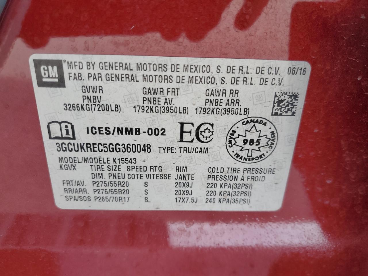 2016 CHEVROLET Silverado