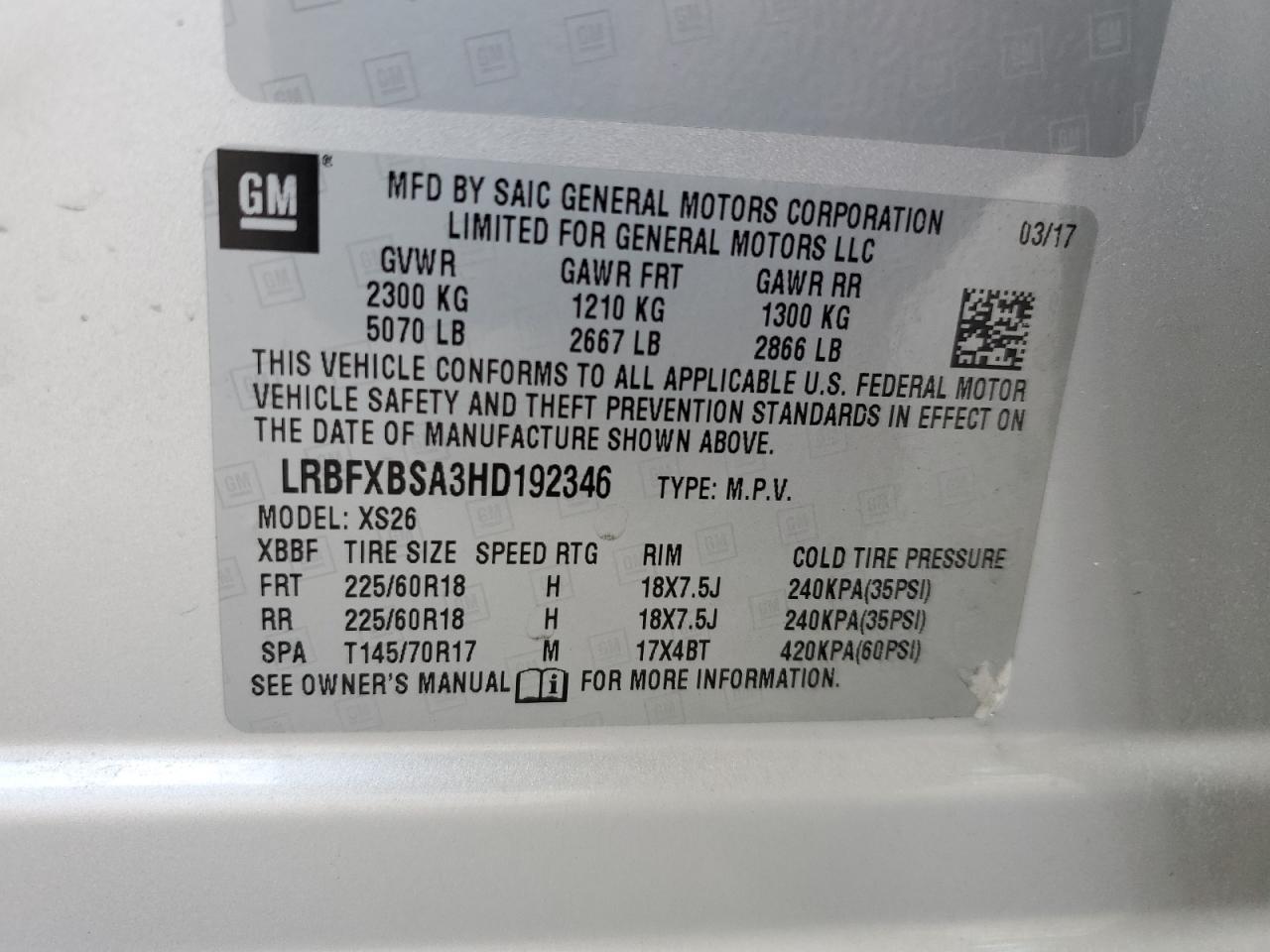 2017 BUICK Envision