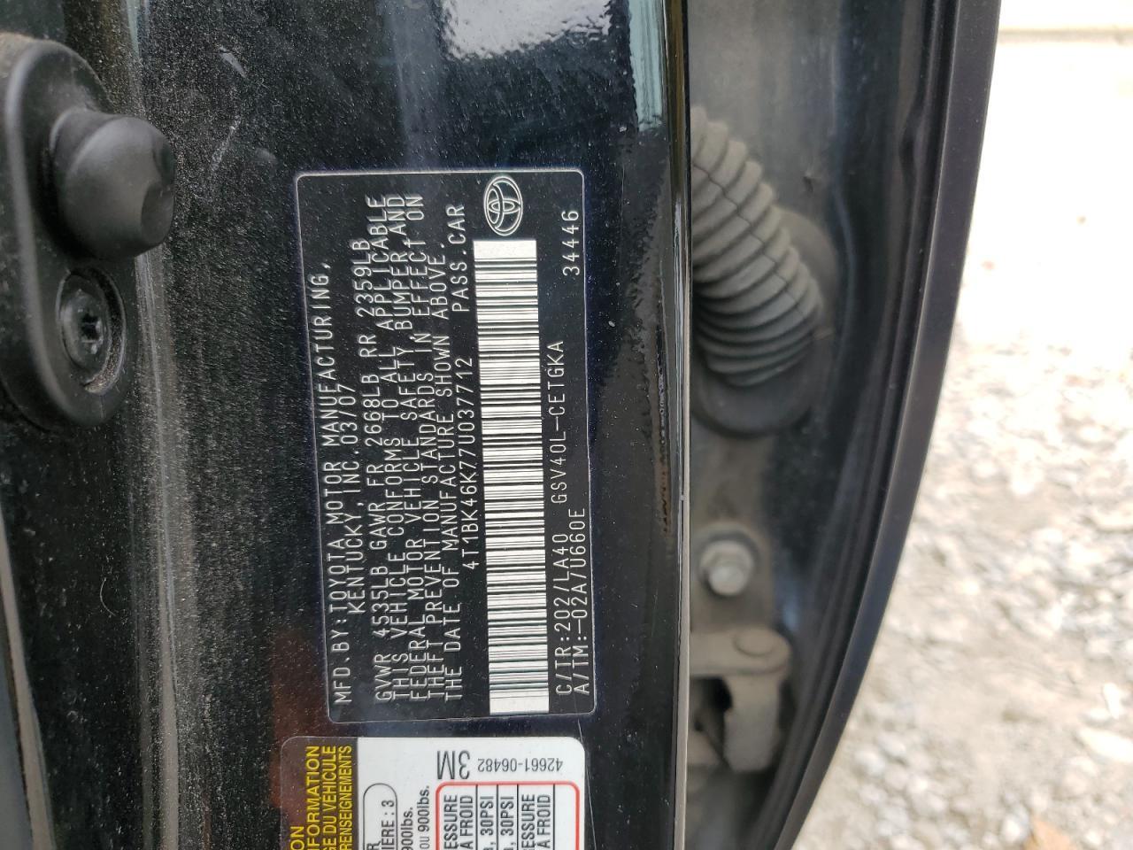 2007 TOYOTA CAMRY