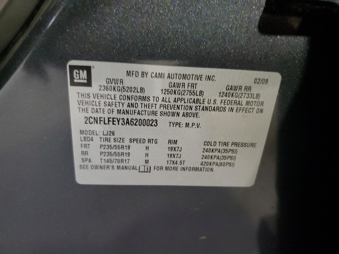 2010 CHEVROLET EQUINOX