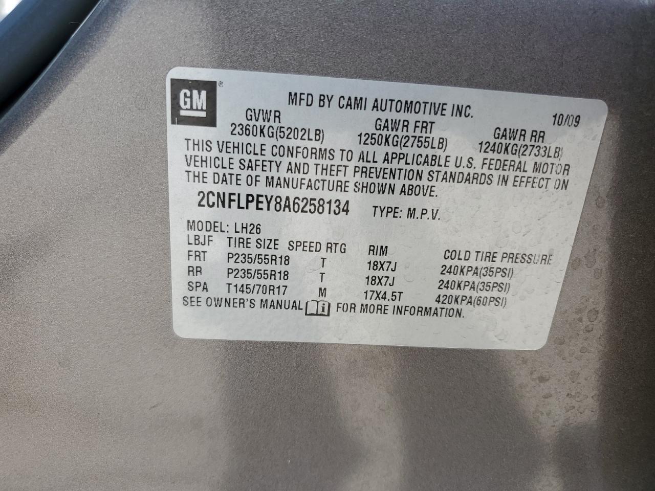 2010 CHEVROLET EQUINOX