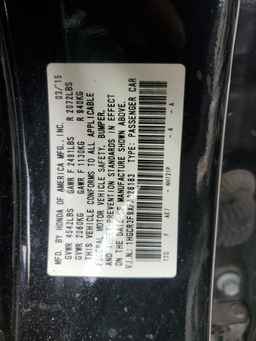 2015 HONDA ACCORD