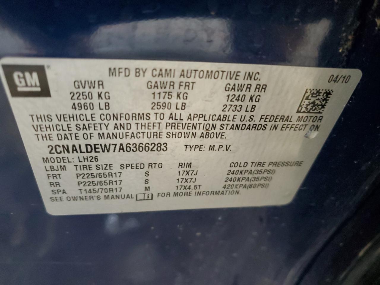 2010 CHEVROLET EQUINOX