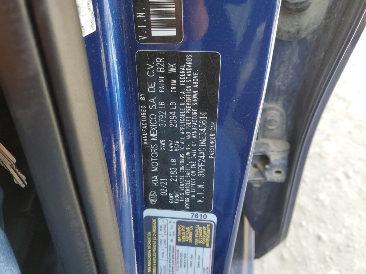 2021 KIA FORTE