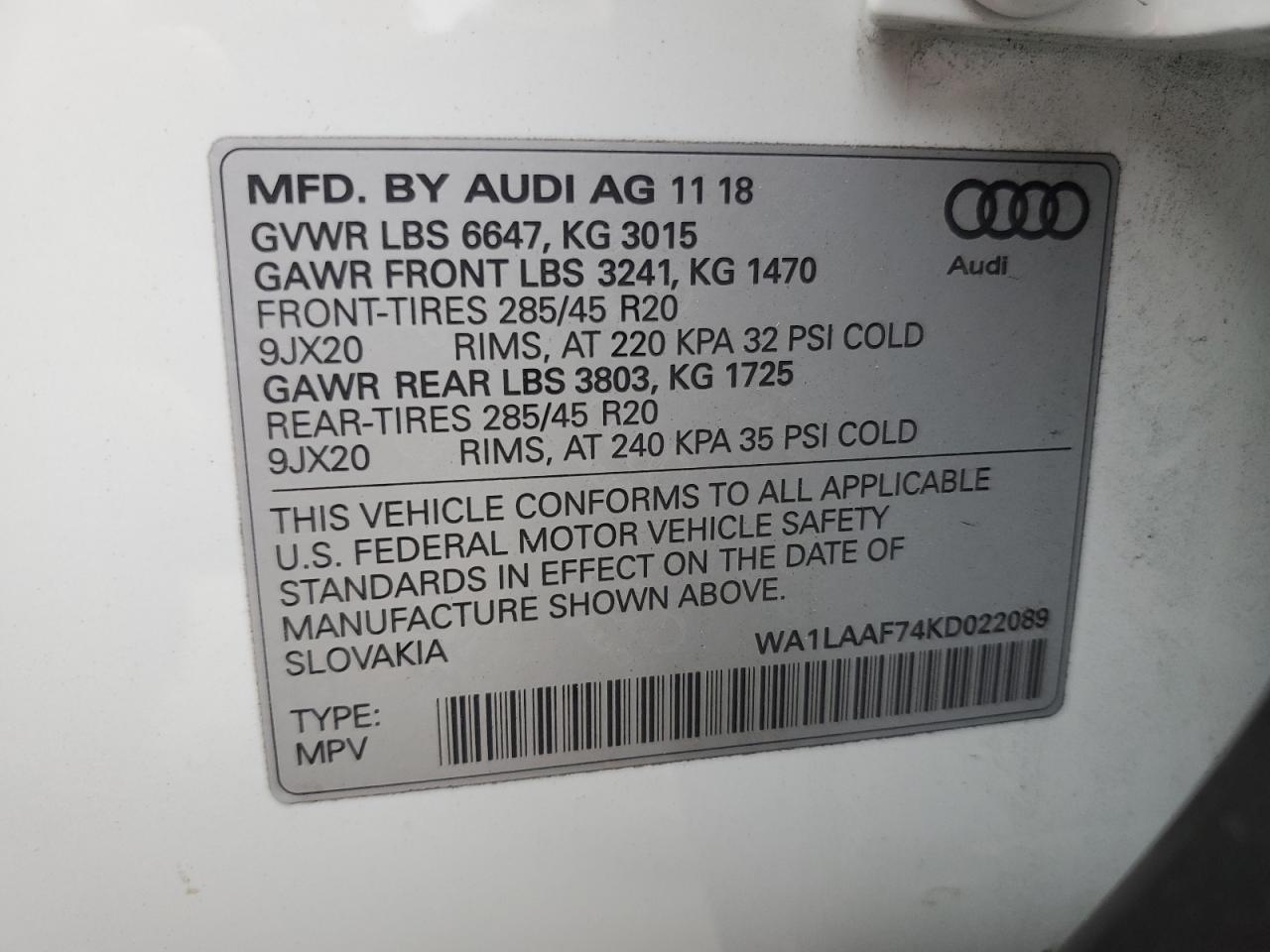 2019 AUDI Q7