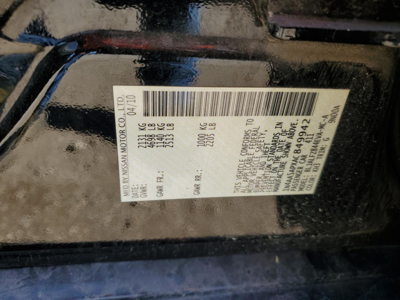 2010 NISSAN Maxima