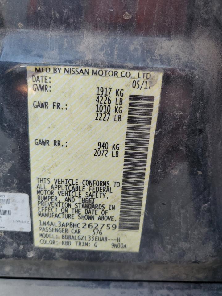2017 NISSAN ALTIMA