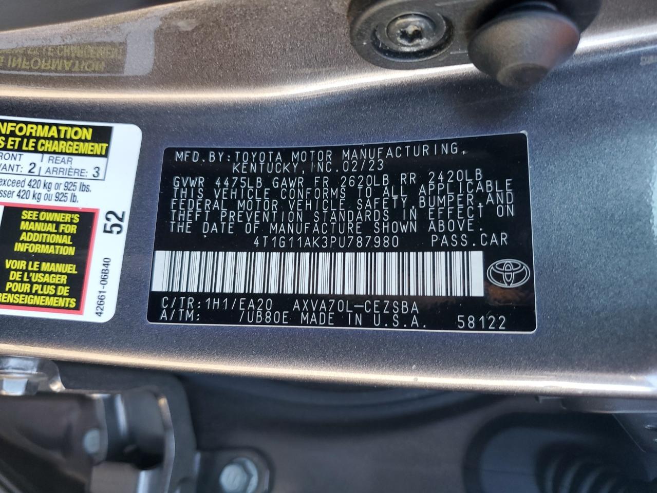 2023 TOYOTA CAMRY