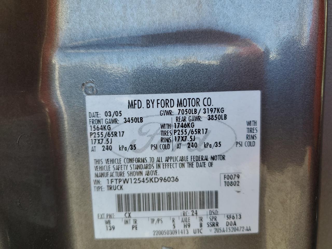 2005 FORD F-150 Lightning