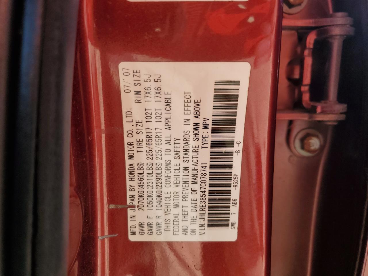 2007 HONDA CR-V