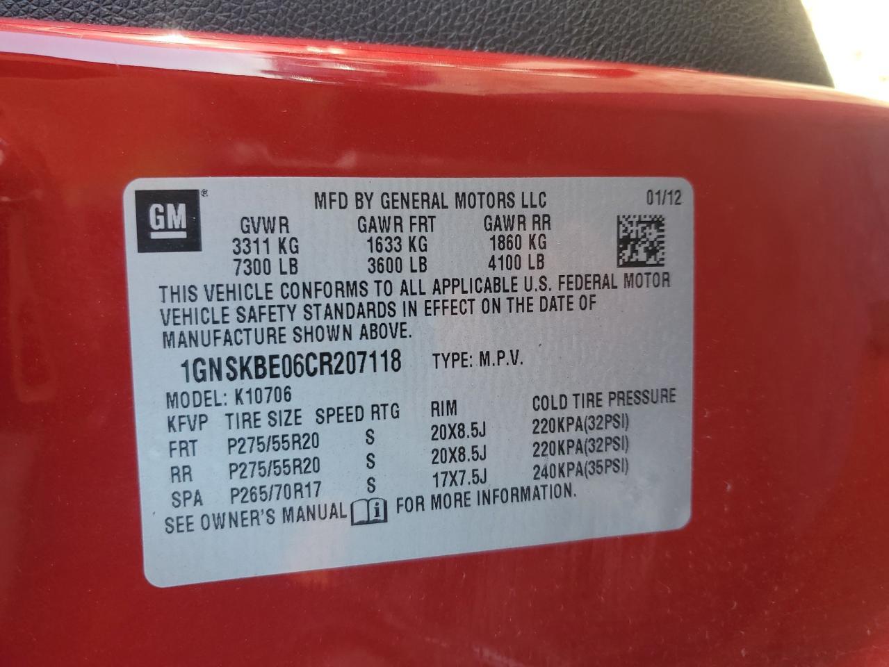 2012 CHEVROLET Tahoe