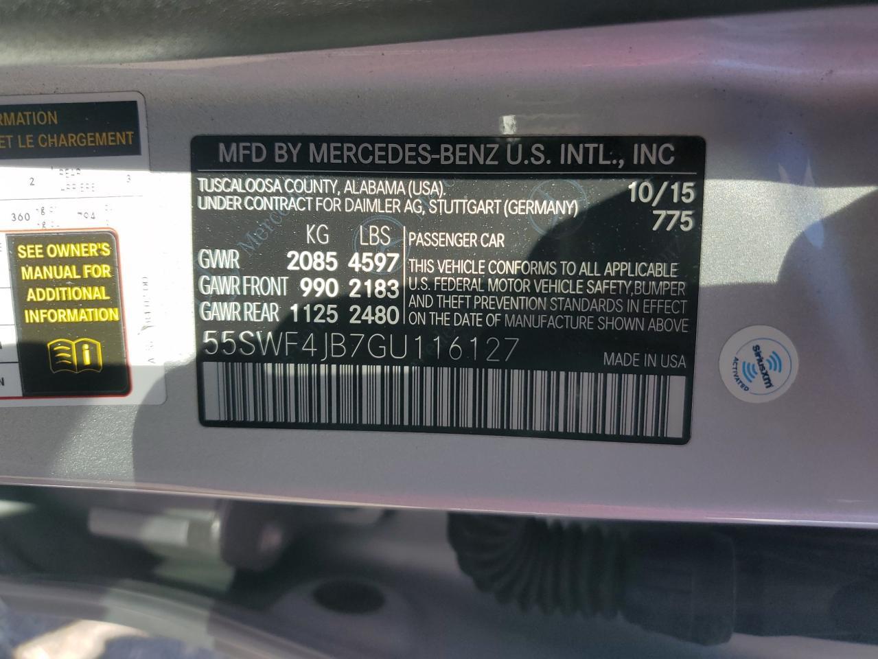 2016 MERCEDES-BENZ C-CLASS