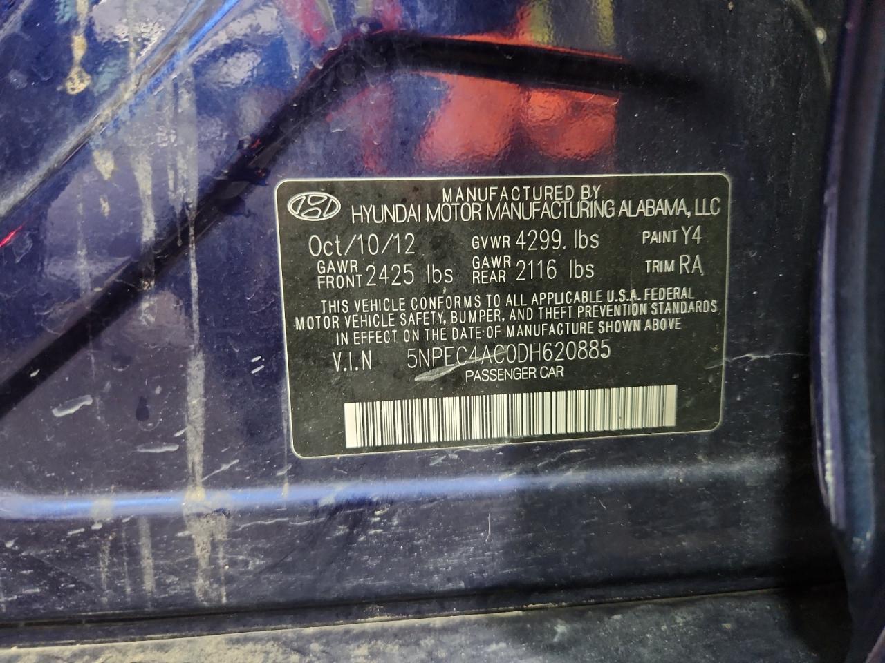 2013 HYUNDAI SONATA