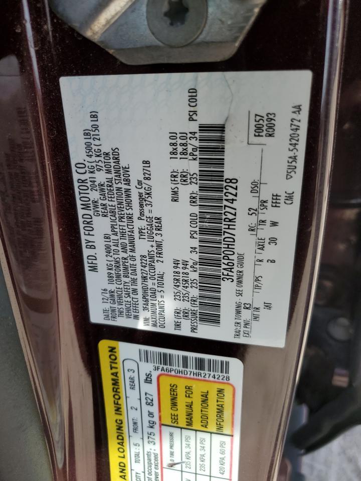 2017 FORD FUSION