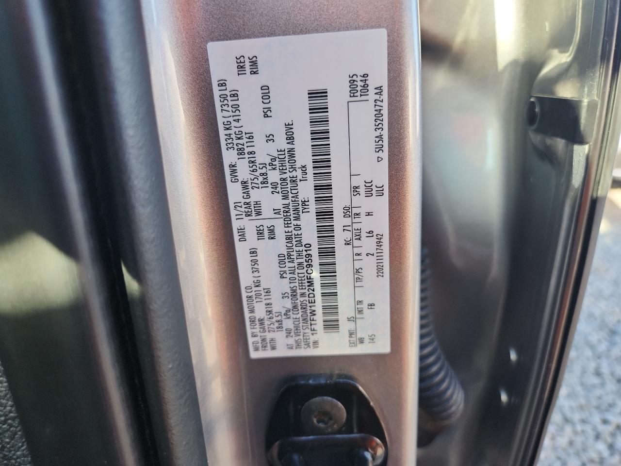 2021 FORD F-150