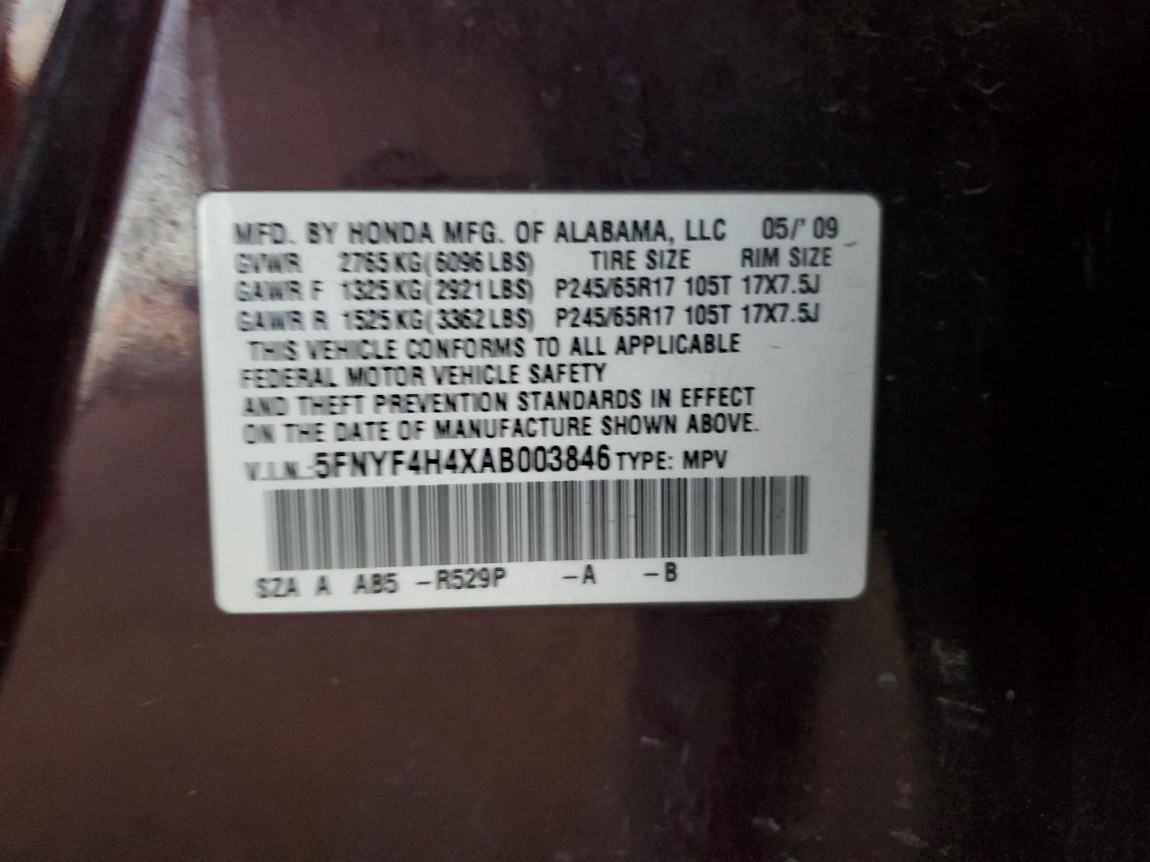 2010 HONDA PILOT
