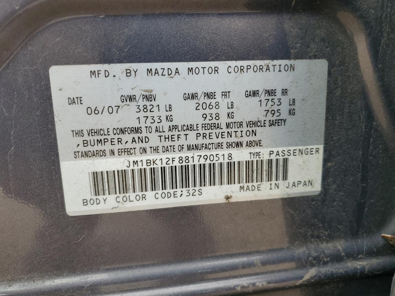 2008 MAZDA 3