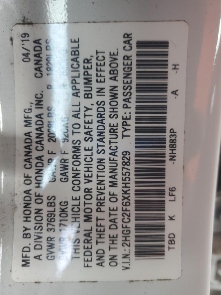 2019 HONDA CIVIC