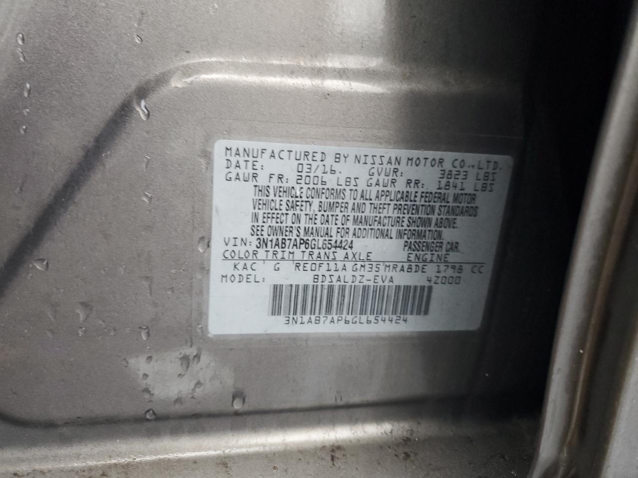 2016 NISSAN SENTRA