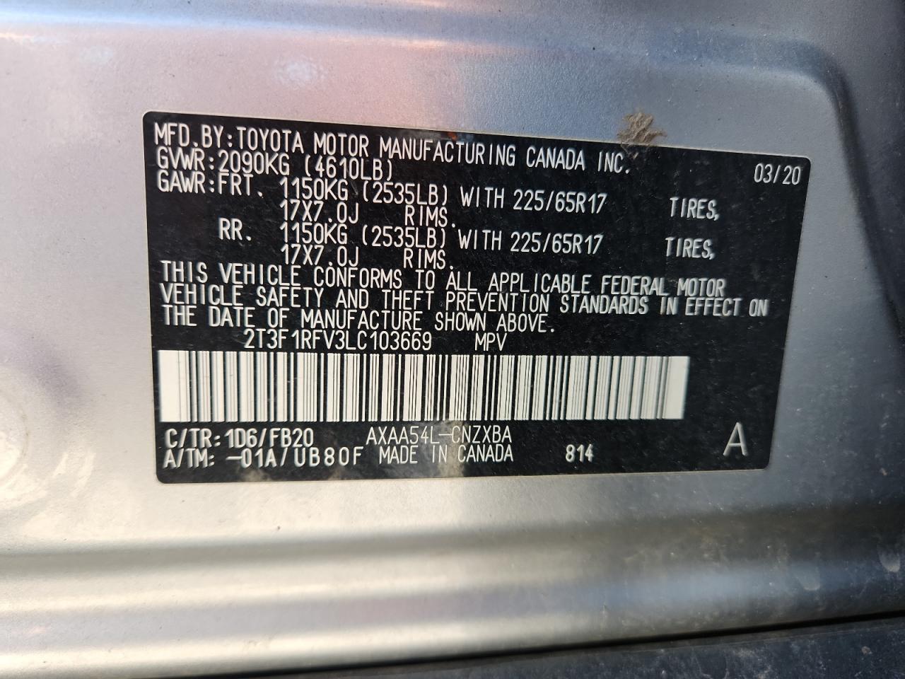 2020 TOYOTA RAV4