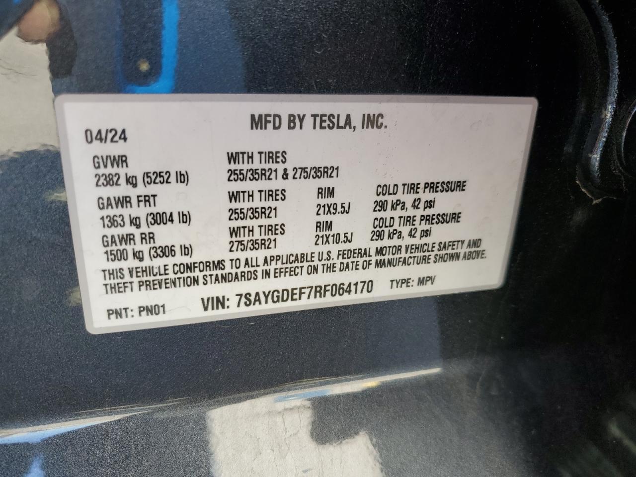 2024 TESLA MODEL Y