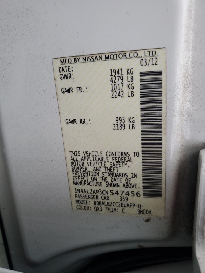 2012 NISSAN ALTIMA