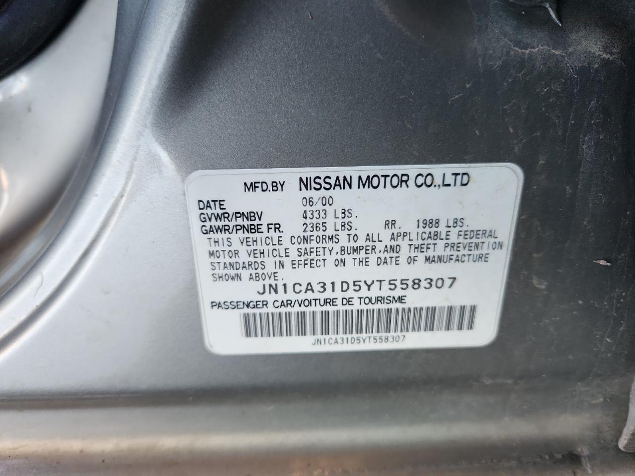 2000 NISSAN Maxima