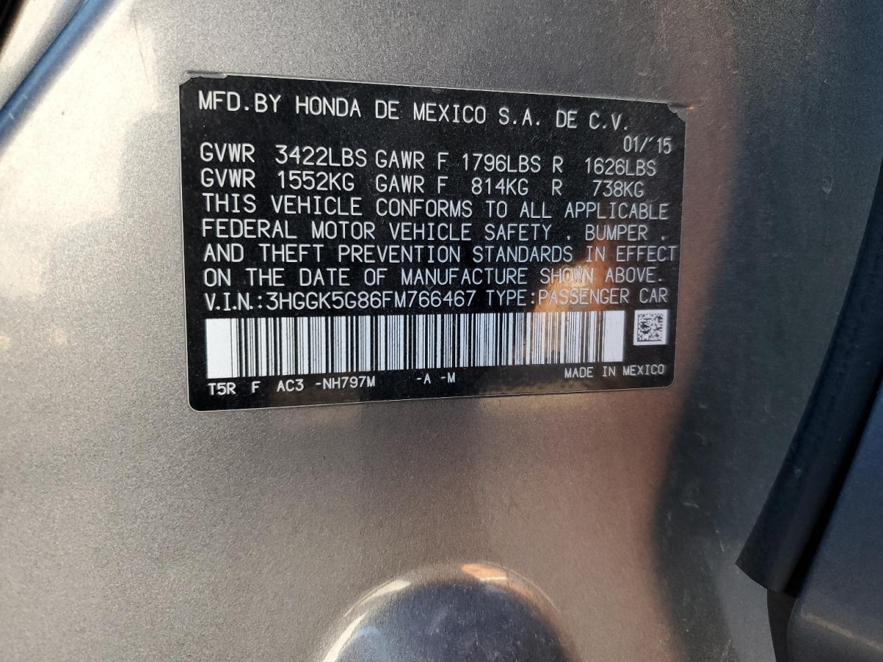 2015 HONDA FIT