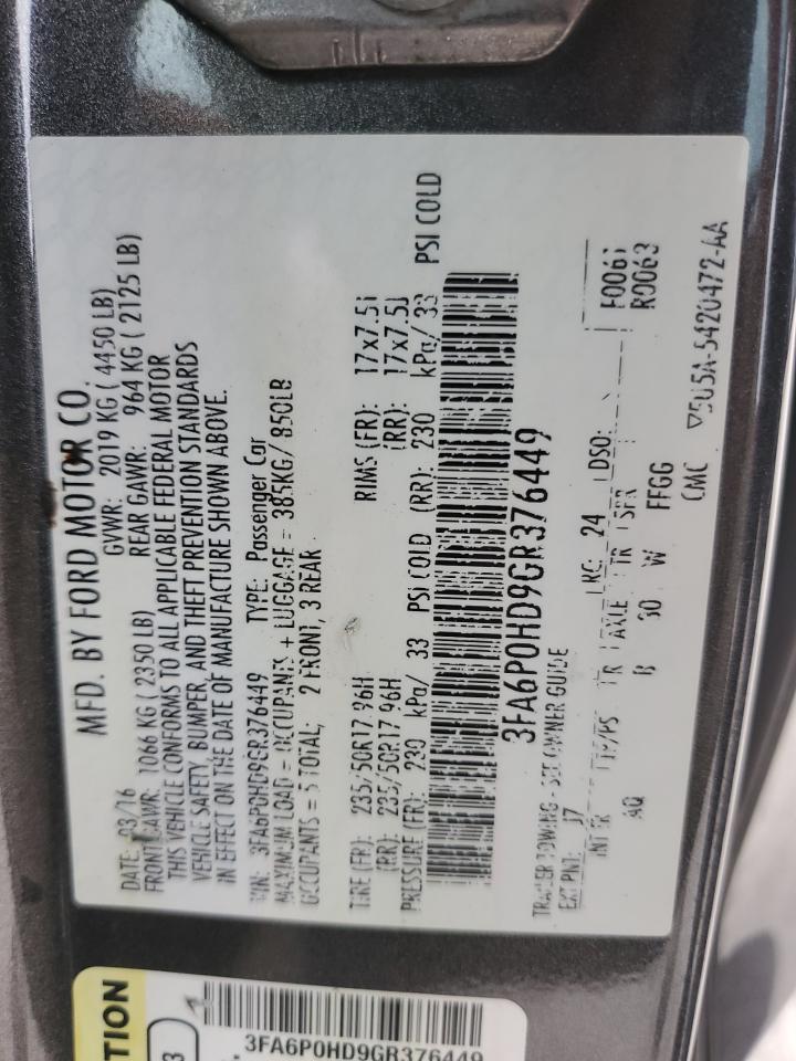 2016 FORD FUSION