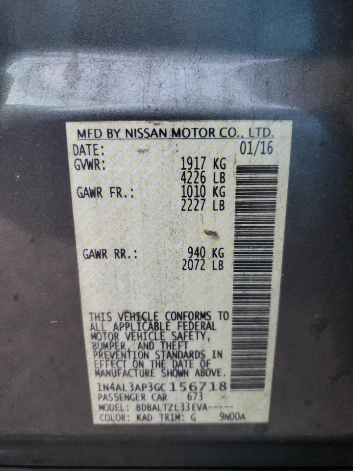 2016 NISSAN ALTIMA