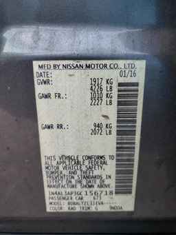2016 NISSAN ALTIMA