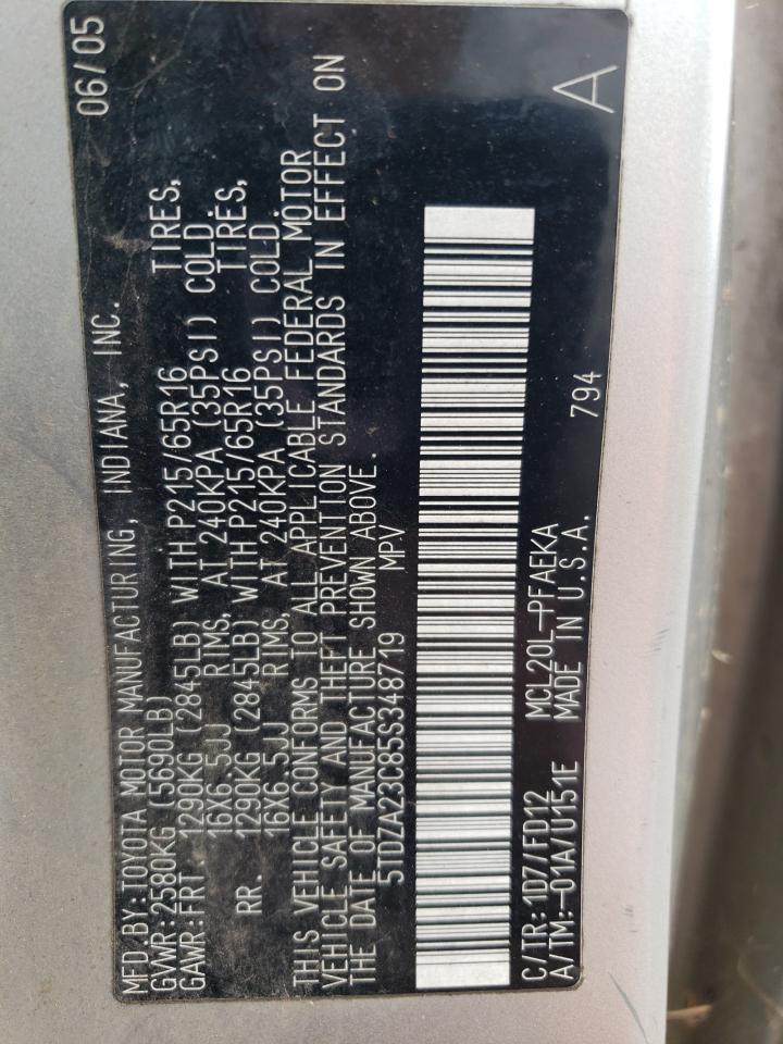 2005 TOYOTA SIENNA