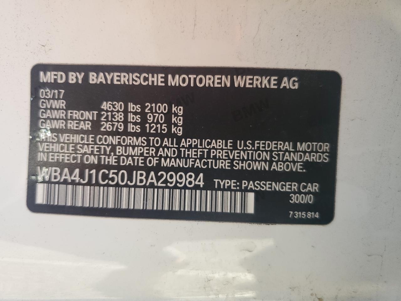 2018 BMW 4 Series