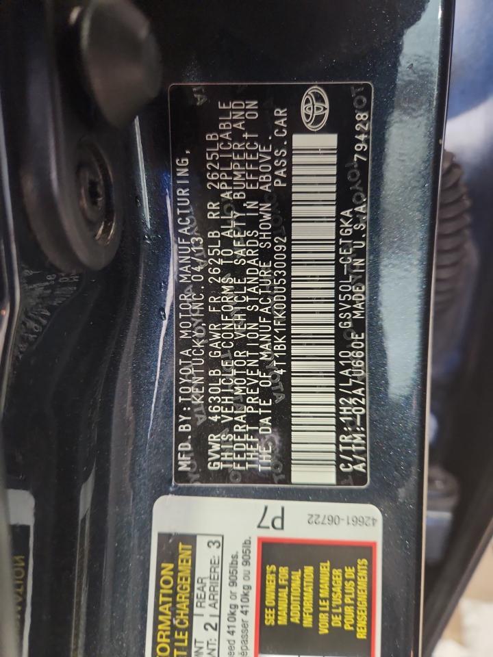 2013 TOYOTA CAMRY